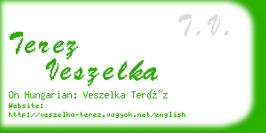 terez veszelka business card